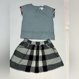Burberry girl top and skirt Light Blue Fabric